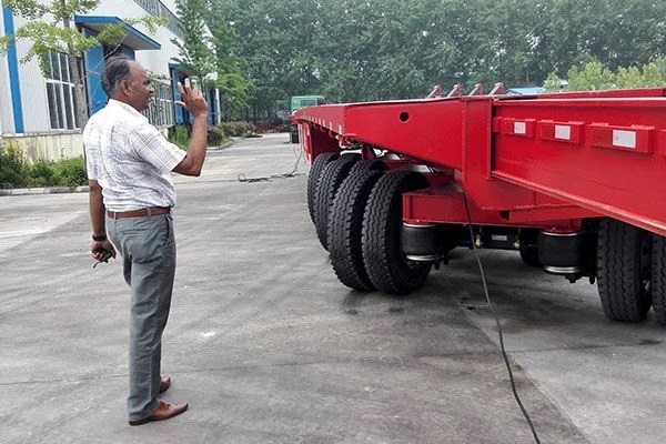 The steering of extendable trailer testing by India client