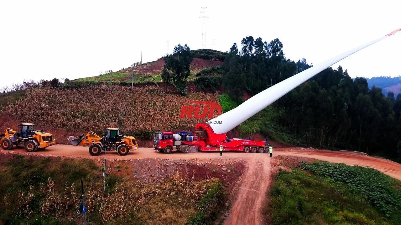 How do you transport wind turbine blades?