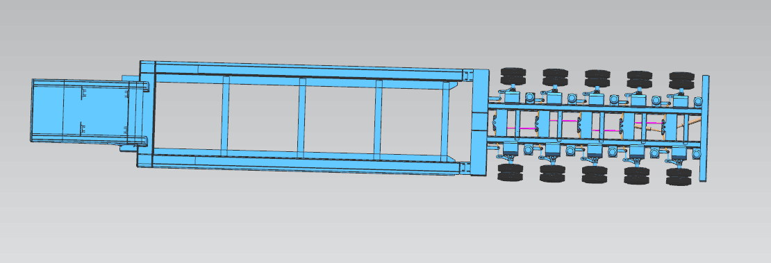 hydraulic suspension pendular axle telescopic trailer